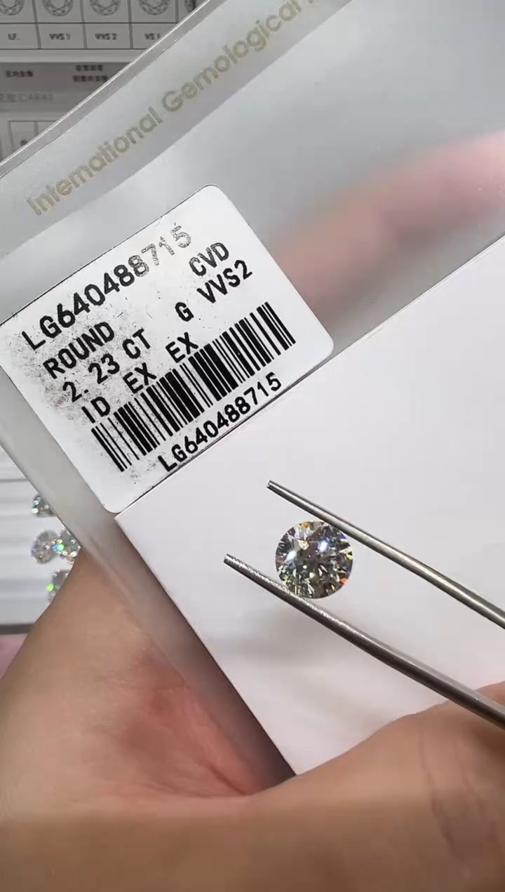 【闪购商品】合成钻石裸石未镶嵌@ 2.23ct 先鉴赏，再定制！