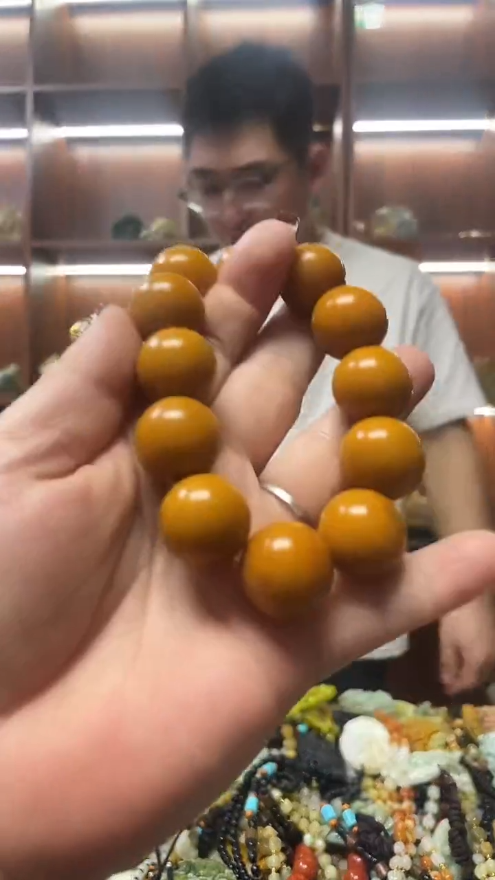 未镶嵌蛇纹石玉手串+20
