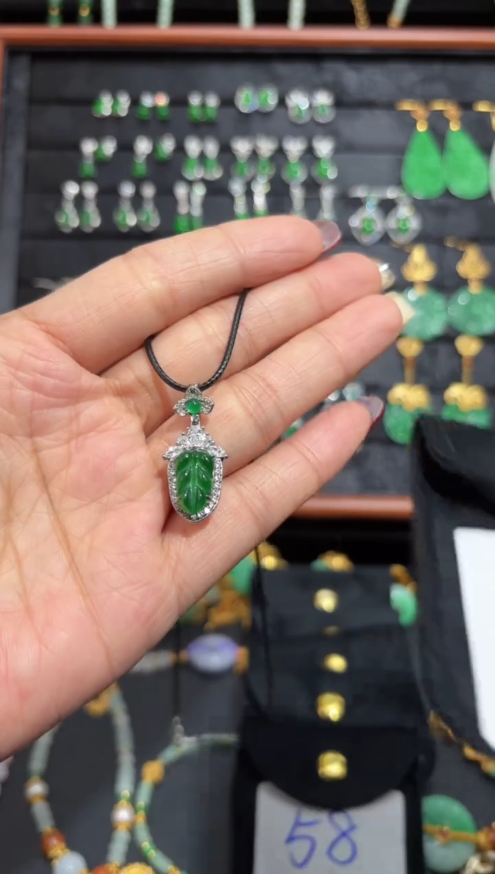 【闪购商品】翡翠颈饰银S925镶嵌蛋面/支持复检/一件