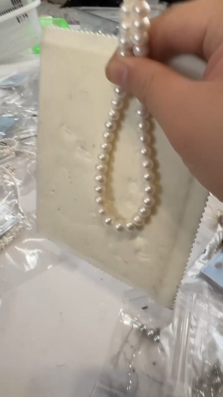 项链未镶嵌淡水珍珠9-10mm 元宝扣款-孤品