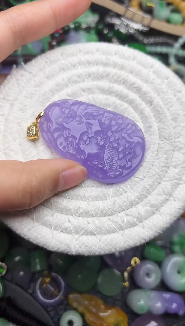 颈饰未镶嵌翡翠缅甸翡翠吊坠