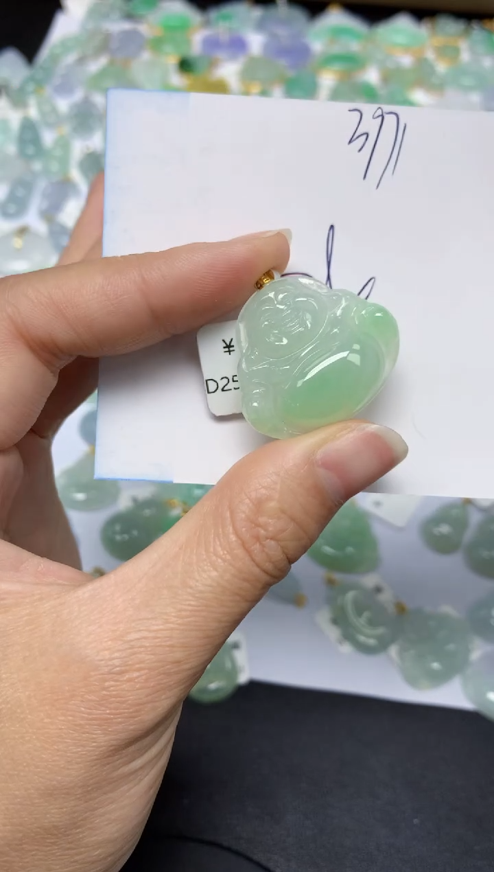 【闪购商品】翡翠颈饰18K金镶嵌 天然翡翠A货