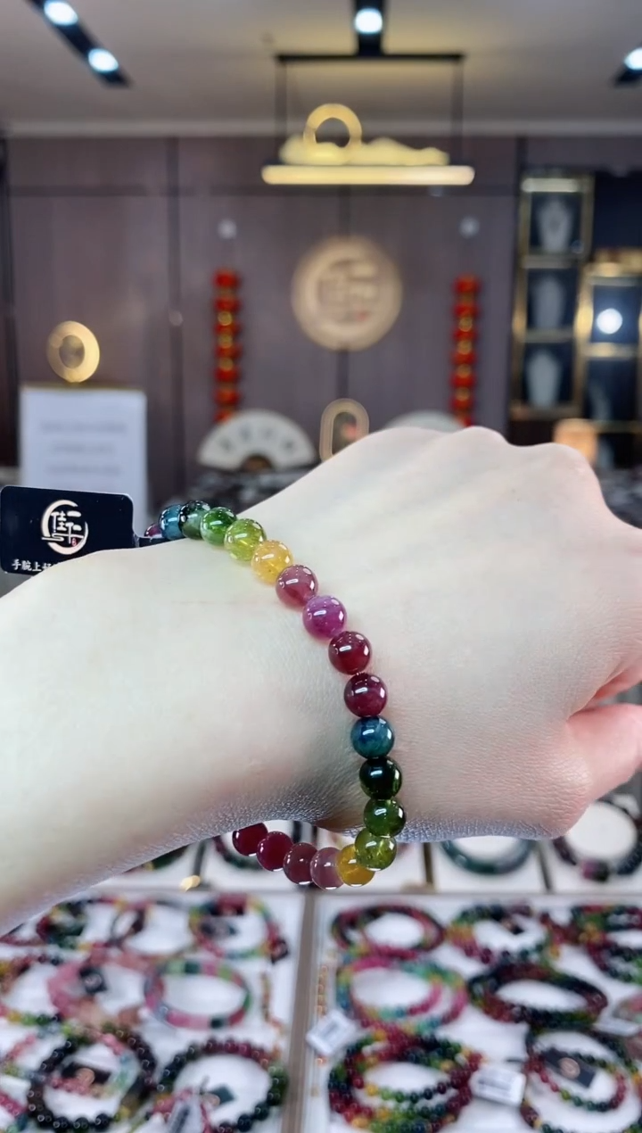 【闪购商品】碧玺单圈手串6mm+未镶嵌一物一证dan