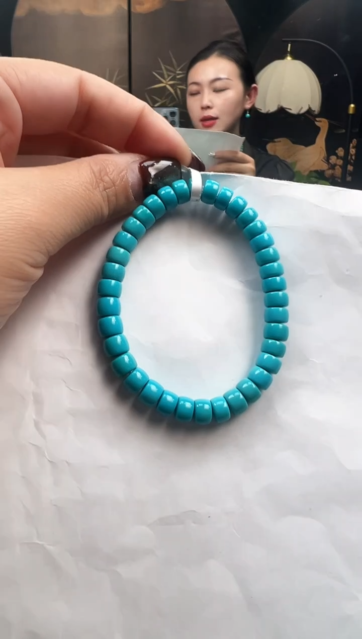 未镶嵌绿松石手串卡7+