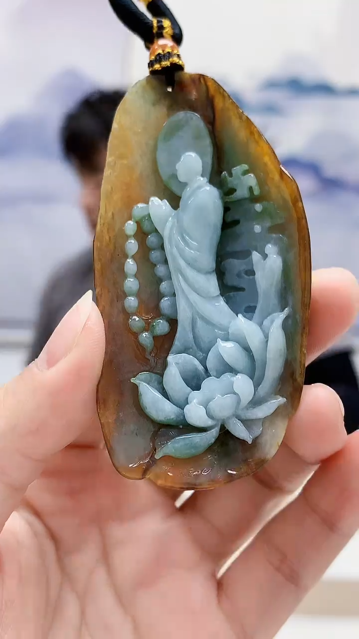 未镶嵌定制翡翠5060lr-毛货挂件39