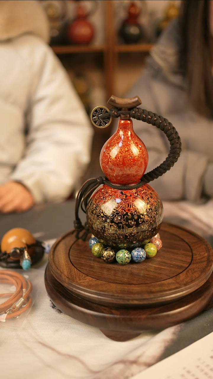【闪购商品】208精品大漆酒葫芦送漏斗网兜