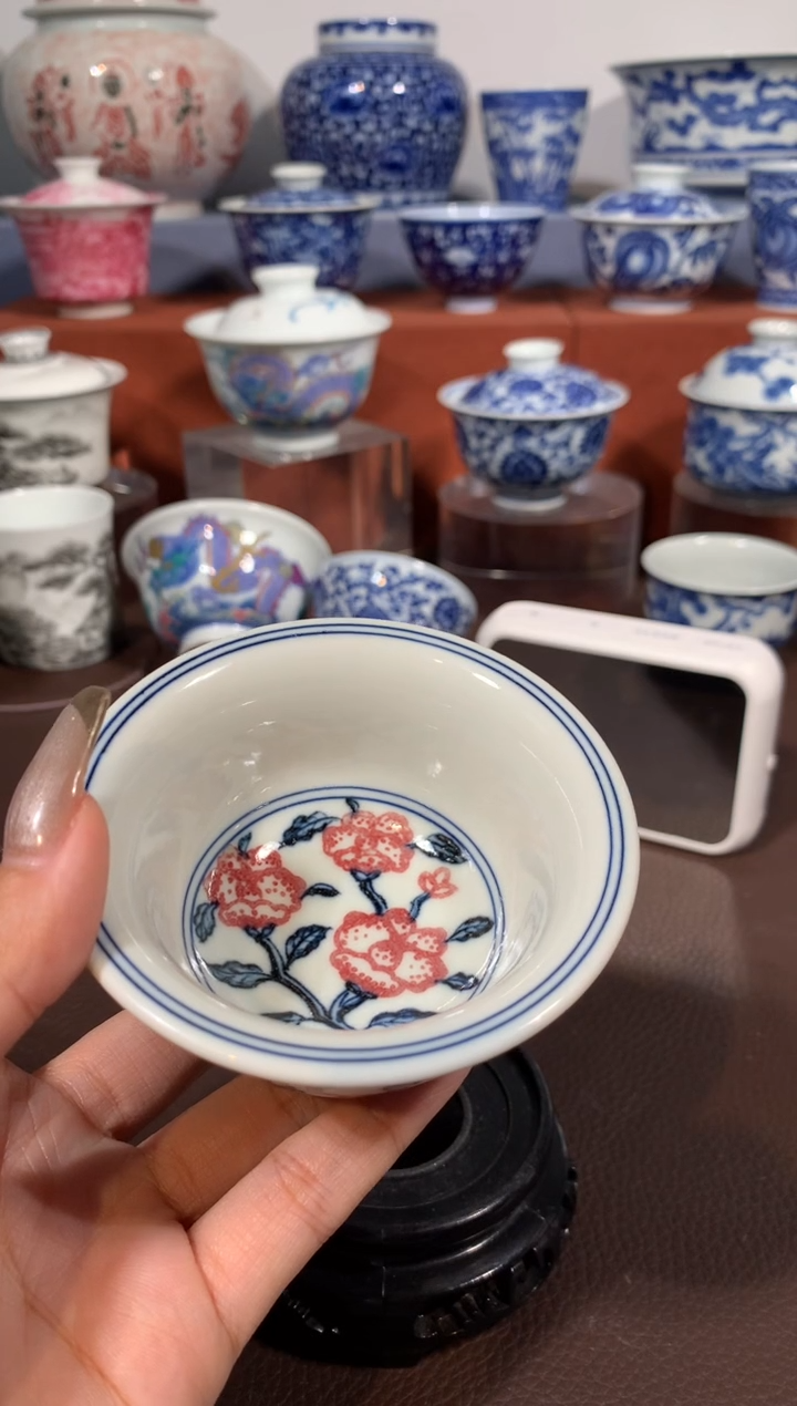 【闪购商品】摆件青花釉里红压手
