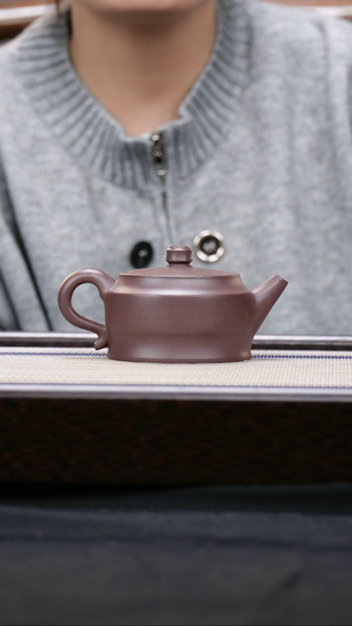 【闪购商品】紫砂茶壶四号井底槽青 磐石壶 