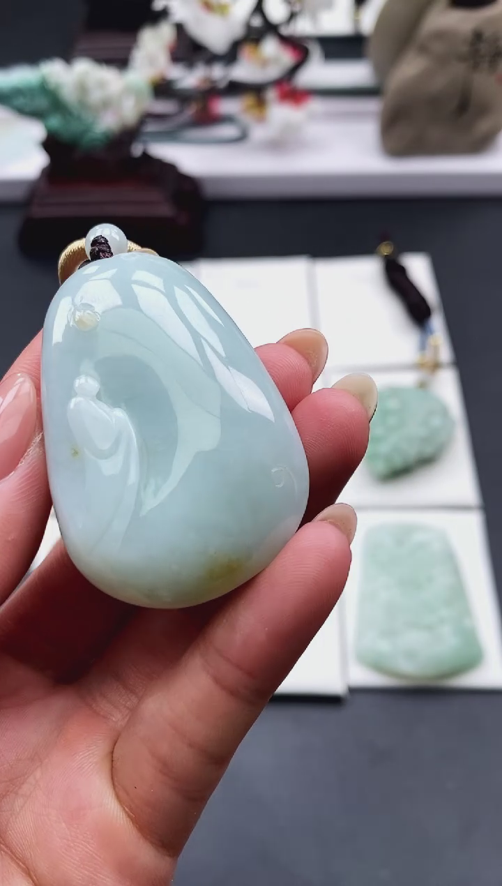 【闪购商品】翡翠颈饰未镶嵌天然缅甸A货翡翠