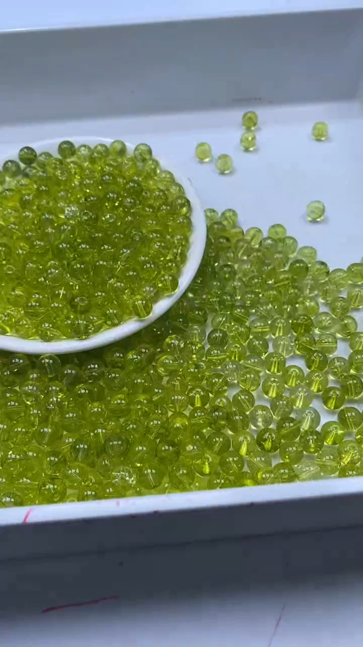 颈饰未镶嵌水晶W1679-橄榄绿碧玺8mm*20颗