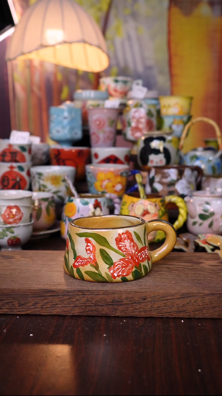 杯子泥垚手作 景德镇手工手绘陶瓷器物