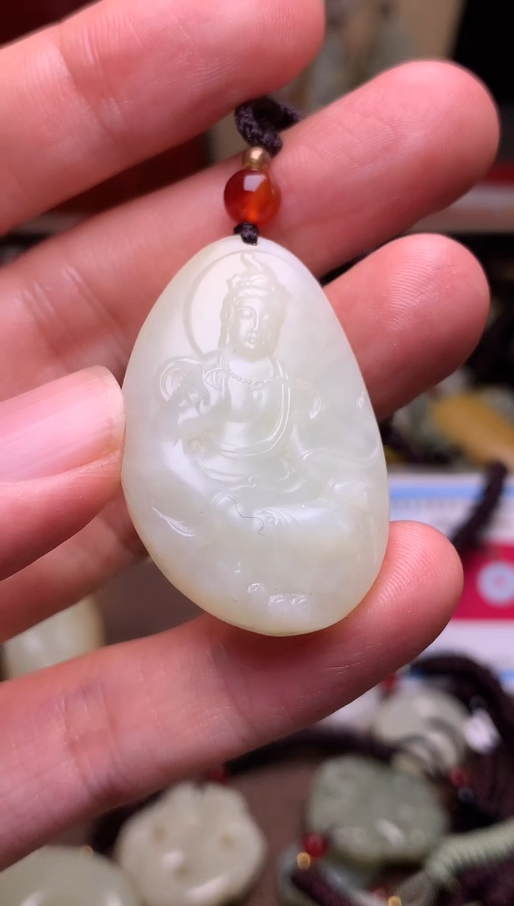 颈饰未镶嵌和田玉新疆料青海料清水和田玉吊坠