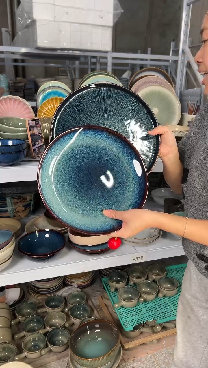 陶瓷外贸尾货瑕疵满20包邮X2大盘