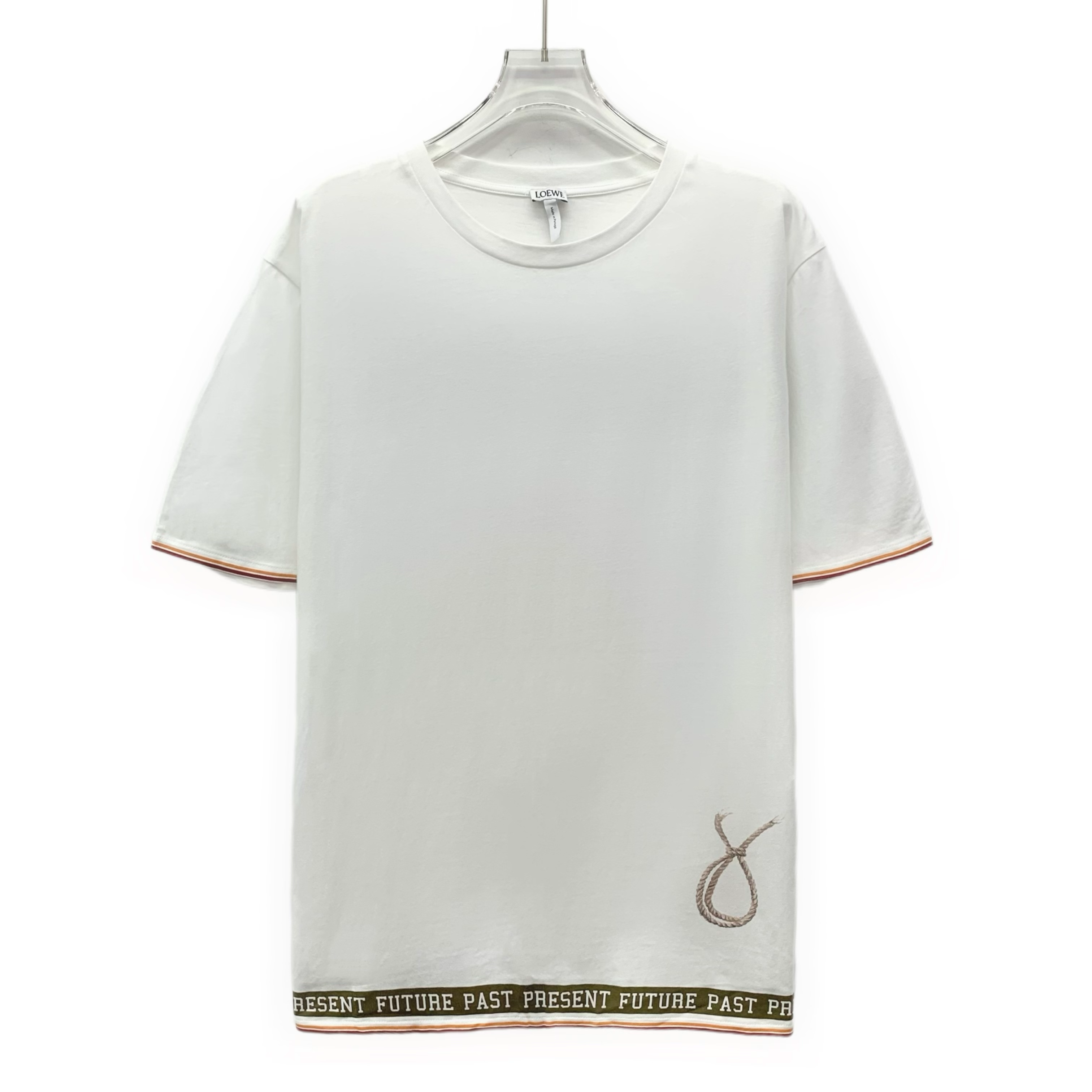 99新 LOEWE/罗意威 GM0043 logo字母煤油灯印花棉质圆领短袖 