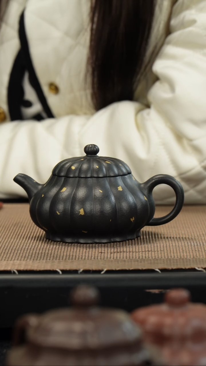 【闪购商品】紫砂茶壶生砂朱泥捂灰菊蕾