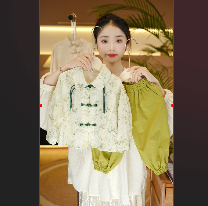 2025春季萌娃穿搭新中式国风复古日常设计师重工提花套装20311