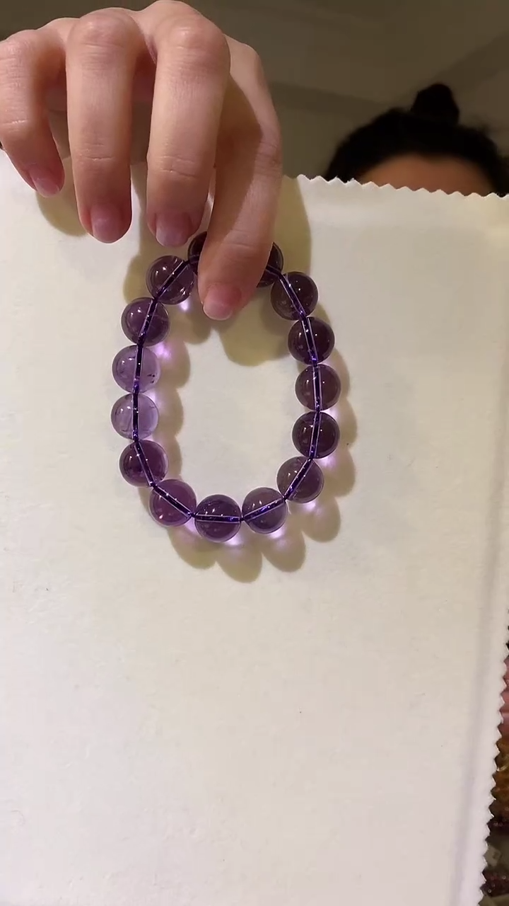 【闪购商品】水晶手链未镶嵌紫水13.5mm