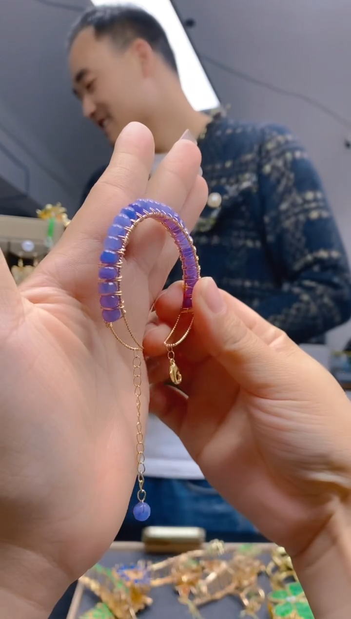 【闪购商品】翡翠耳饰合金107翡翠手镯