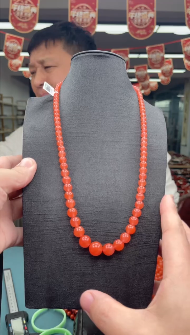 【闪购商品】南红玛瑙A41未镶嵌滴水洞塔链-多样性发一件