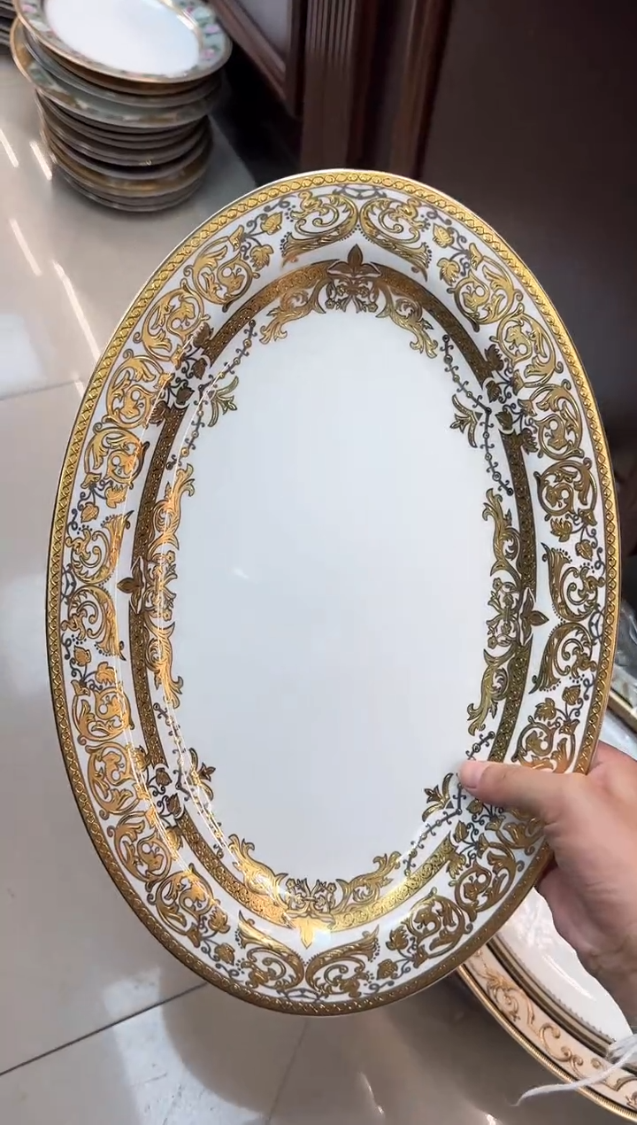 【闪购商品】瓷片14寸鱼盘微瑕  春节活动福利价