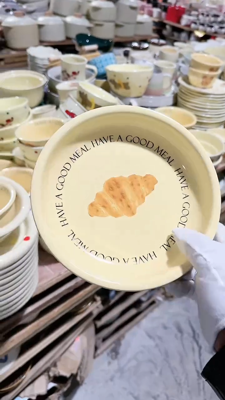 【闪购商品】瓷片8英寸深盘 微瑕凑满20元包邮