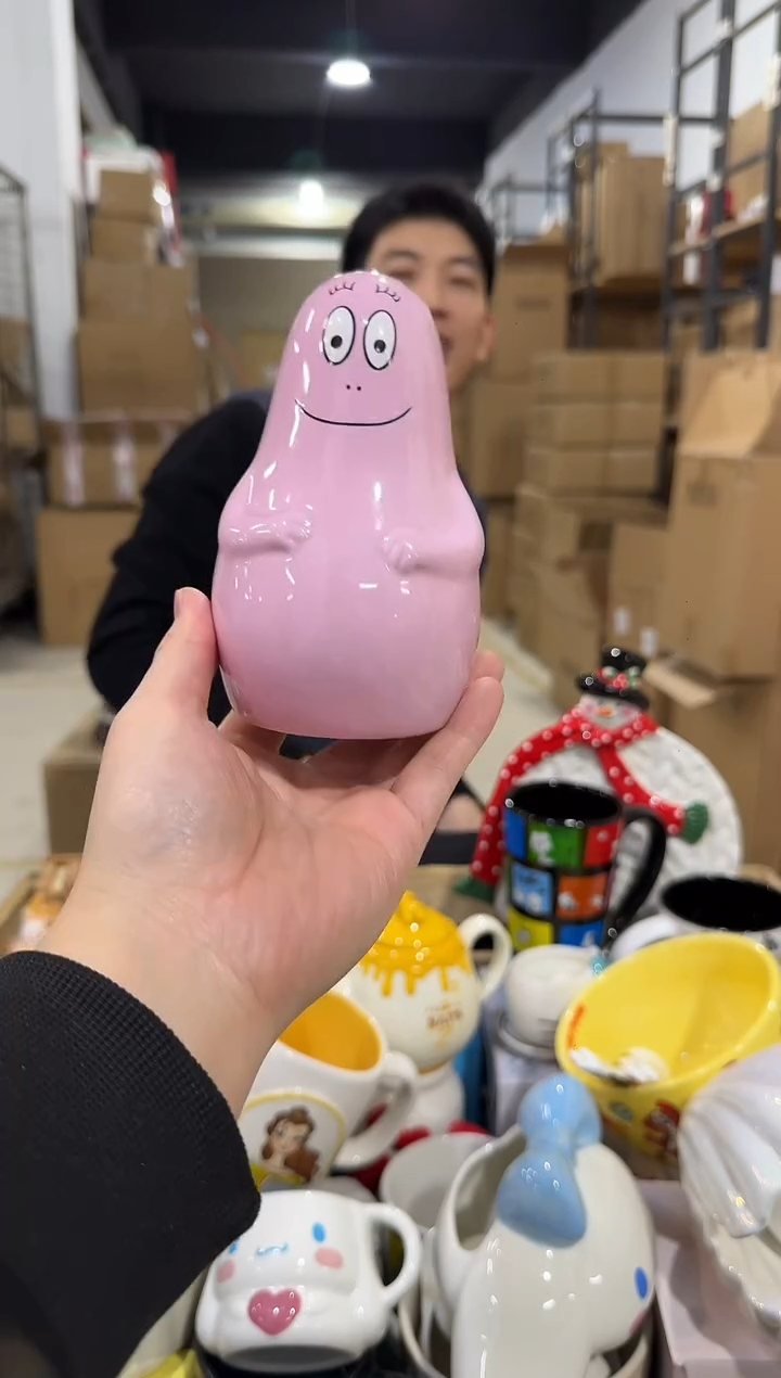 瓷片巴巴爸爸钱罐