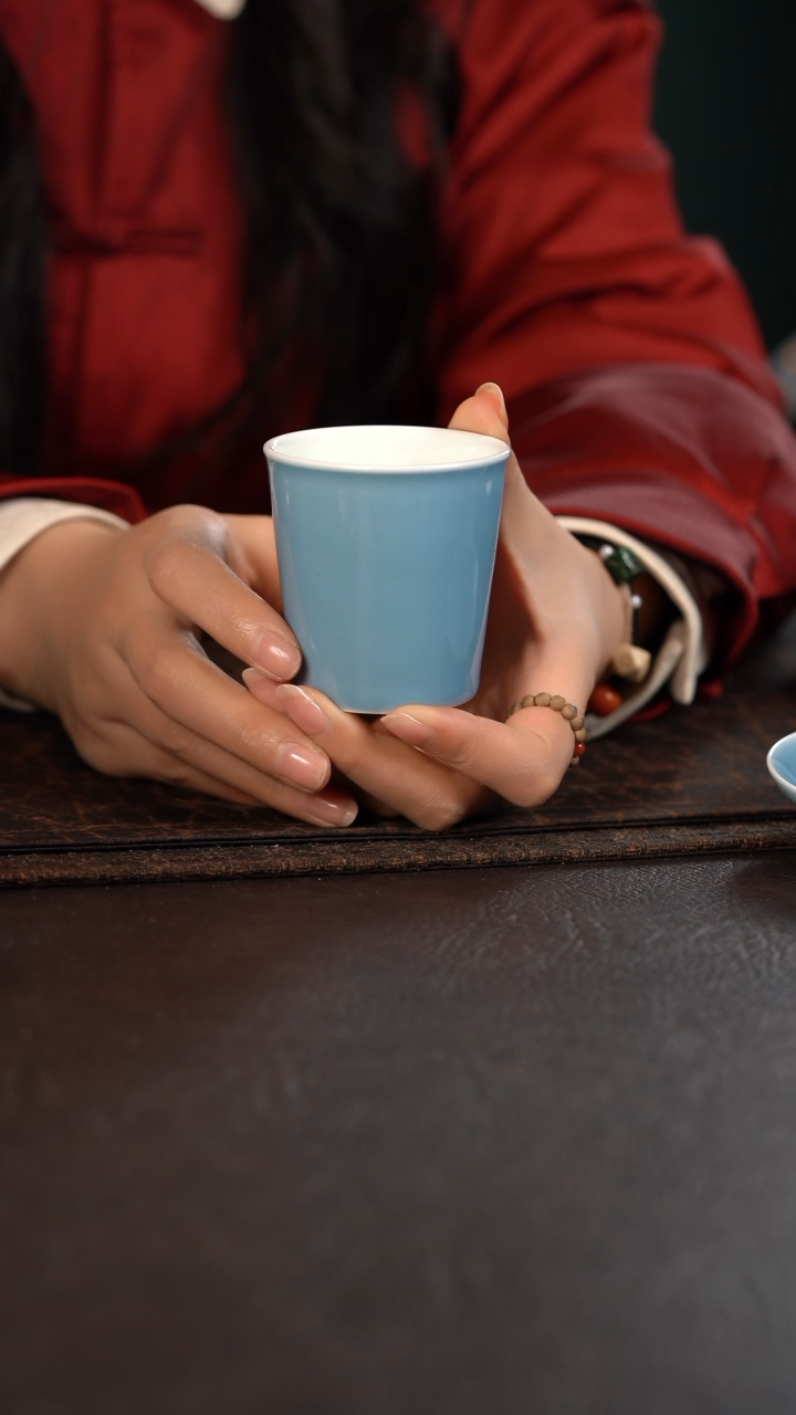 【闪购商品】杯初蓝舍天青纯色小可乐杯