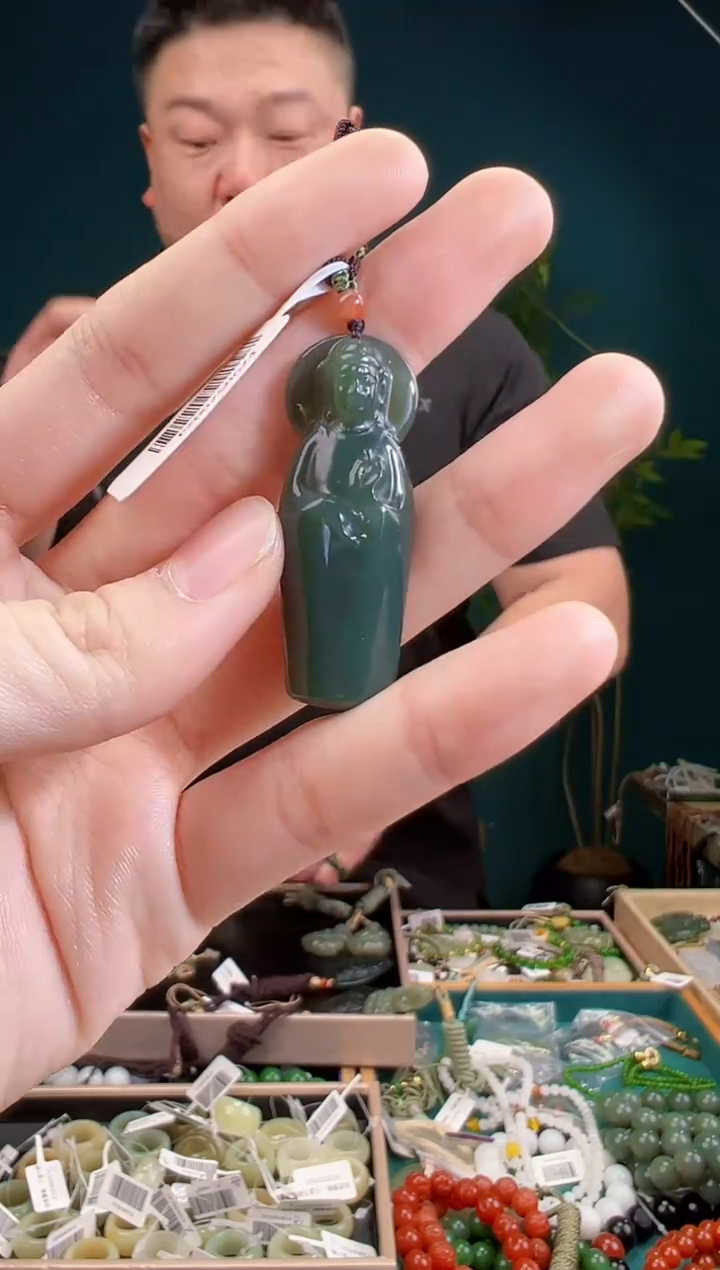 颈饰未镶嵌和田玉一物一证 拍一单发一个