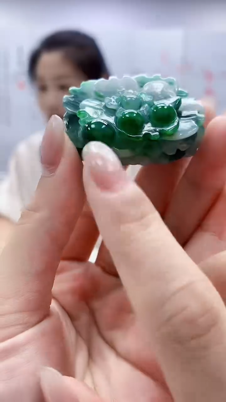 定制翡翠未镶嵌4902lr-毛货挂件148