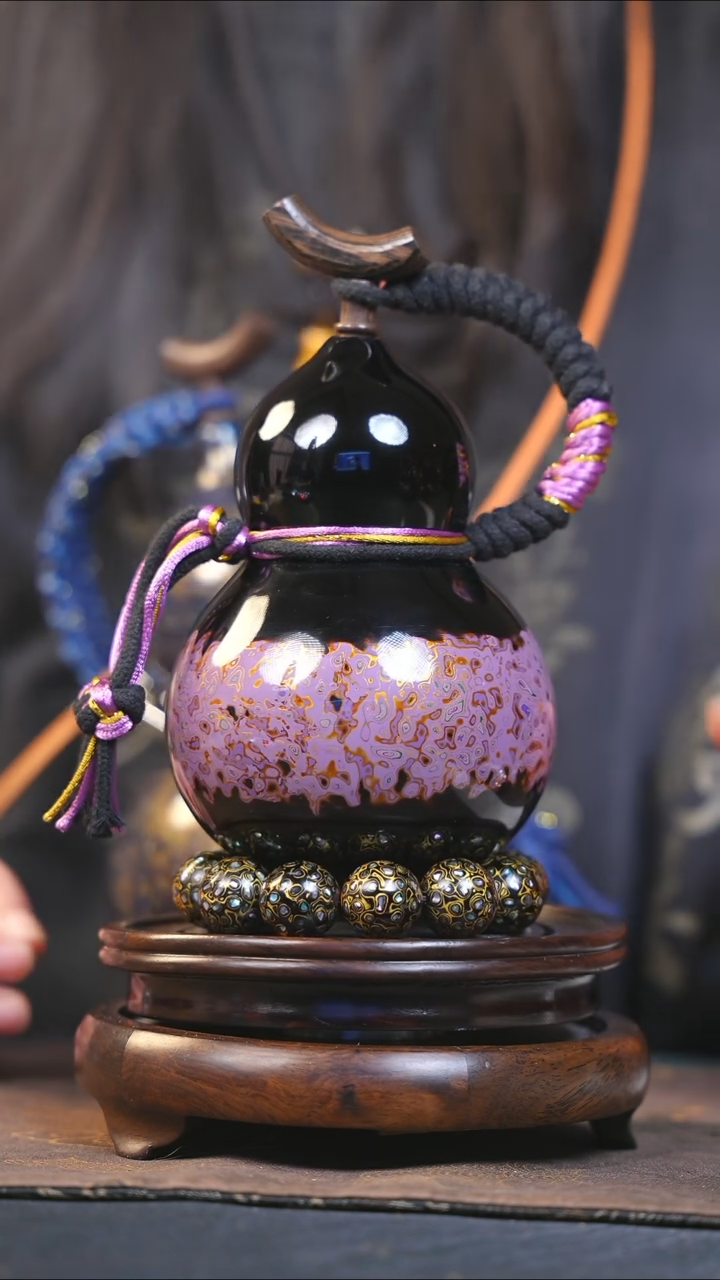 【闪购商品】YK228漆艺酒葫芦不包手串及旋转底座