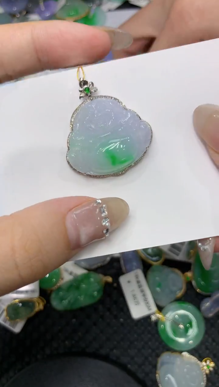 【闪购商品】翡翠颈饰18K金镶嵌222222222