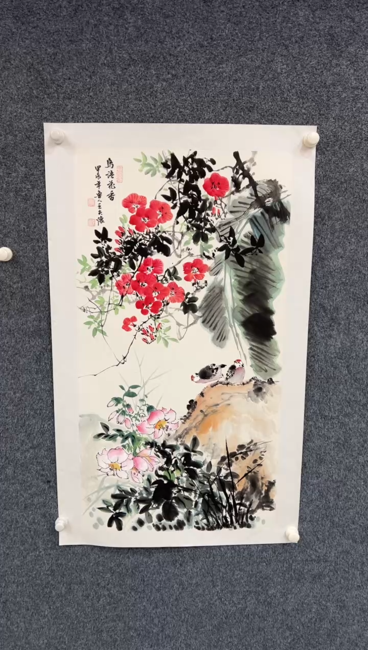 【闪购商品】国画2.1-王夫怀-3尺花鸟-024