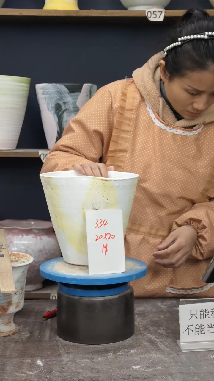 景德镇花盆默认微瑕334