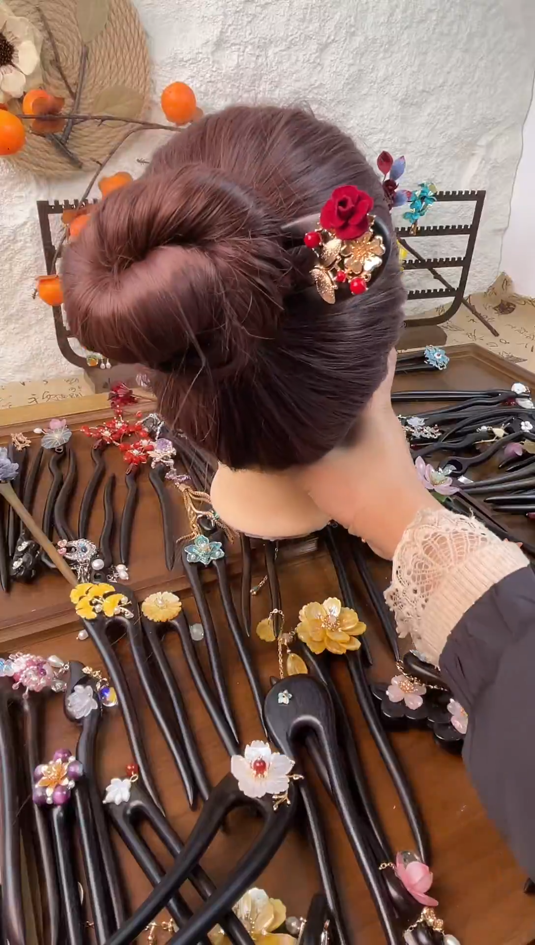 非金属木质15厘米黑檀木发簪