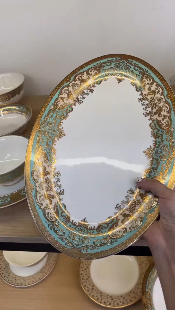 瓷片14寸鱼盘一个一单