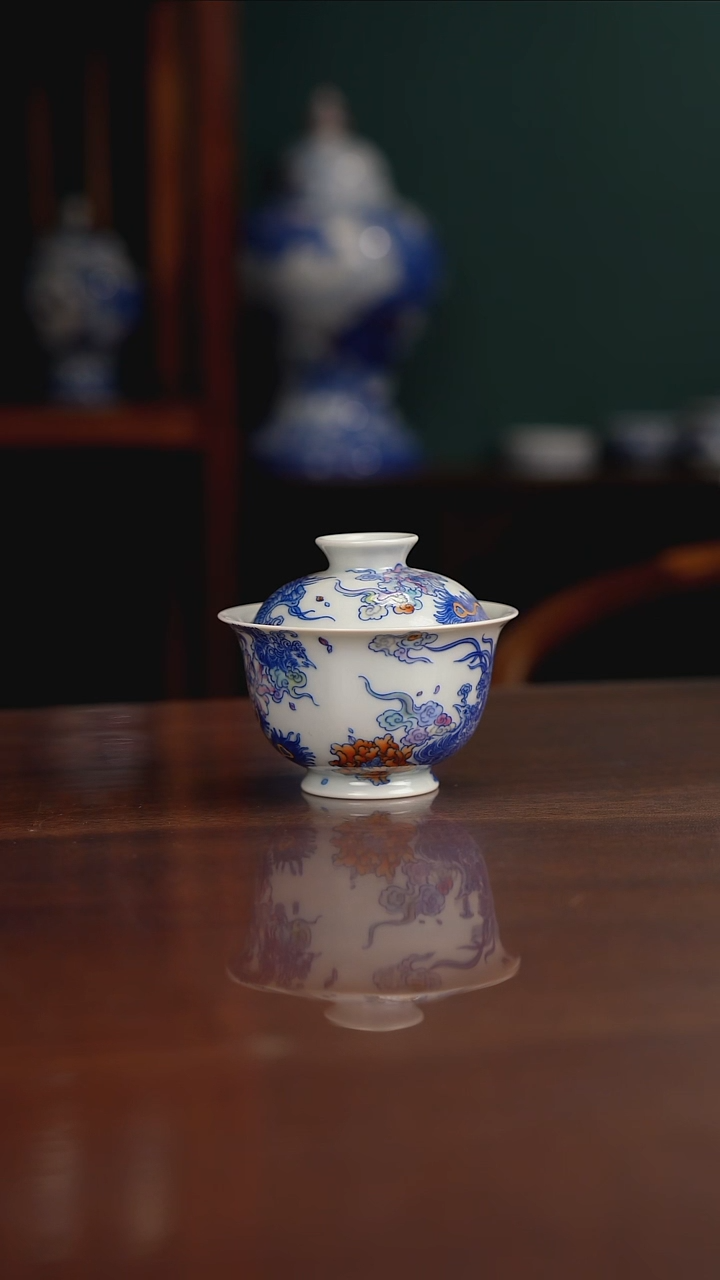 空山明月 新斗彩 双凤