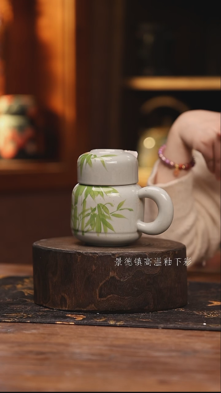 陶瓷景德镇高温釉下手绘陶瓷@L232@