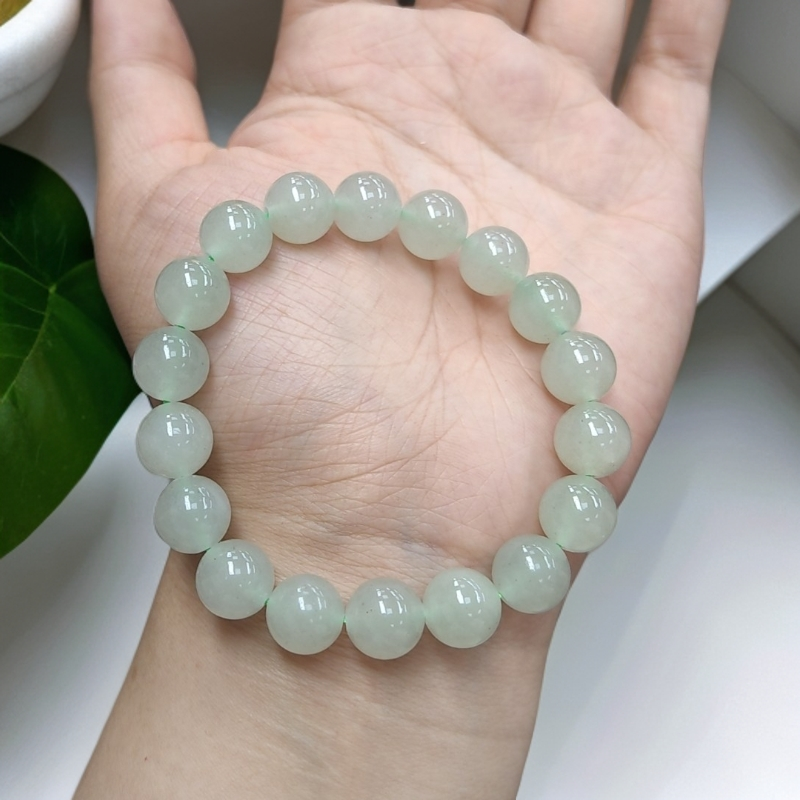 天然和田玉冰晴水10毫米手串