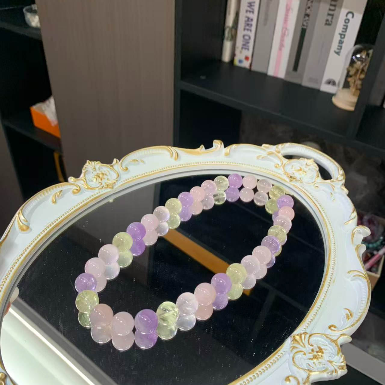 浅色系粉水晶紫水晶女款氛围感项链（多样性发其一）