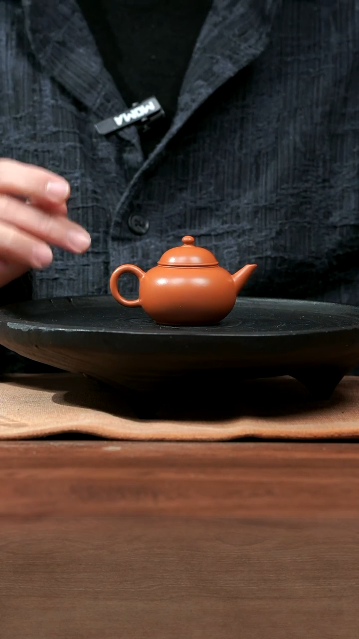 【闪购商品】紫砂茶壶五堂秋水-潮州朱泥