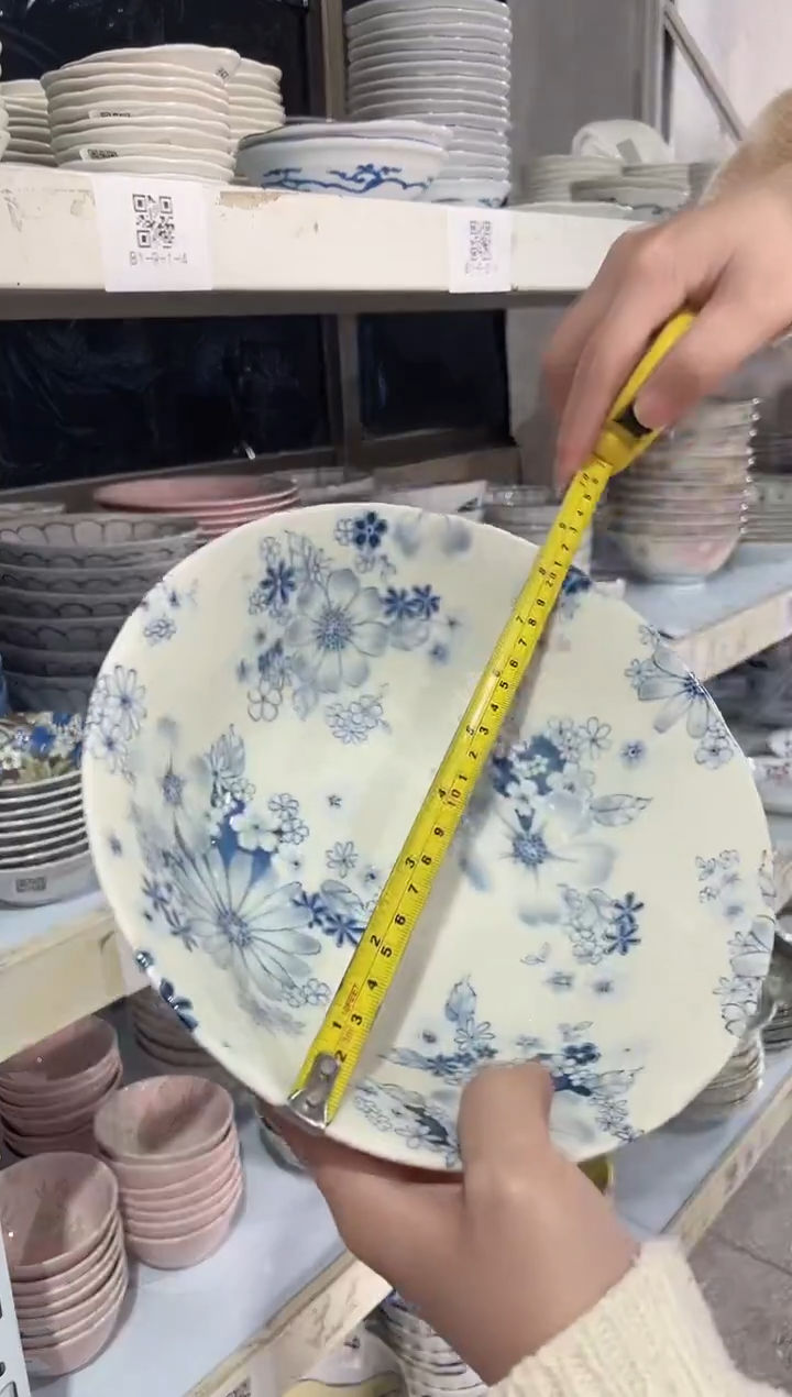 陶瓷花聚会8.2英寸钵 微瑕