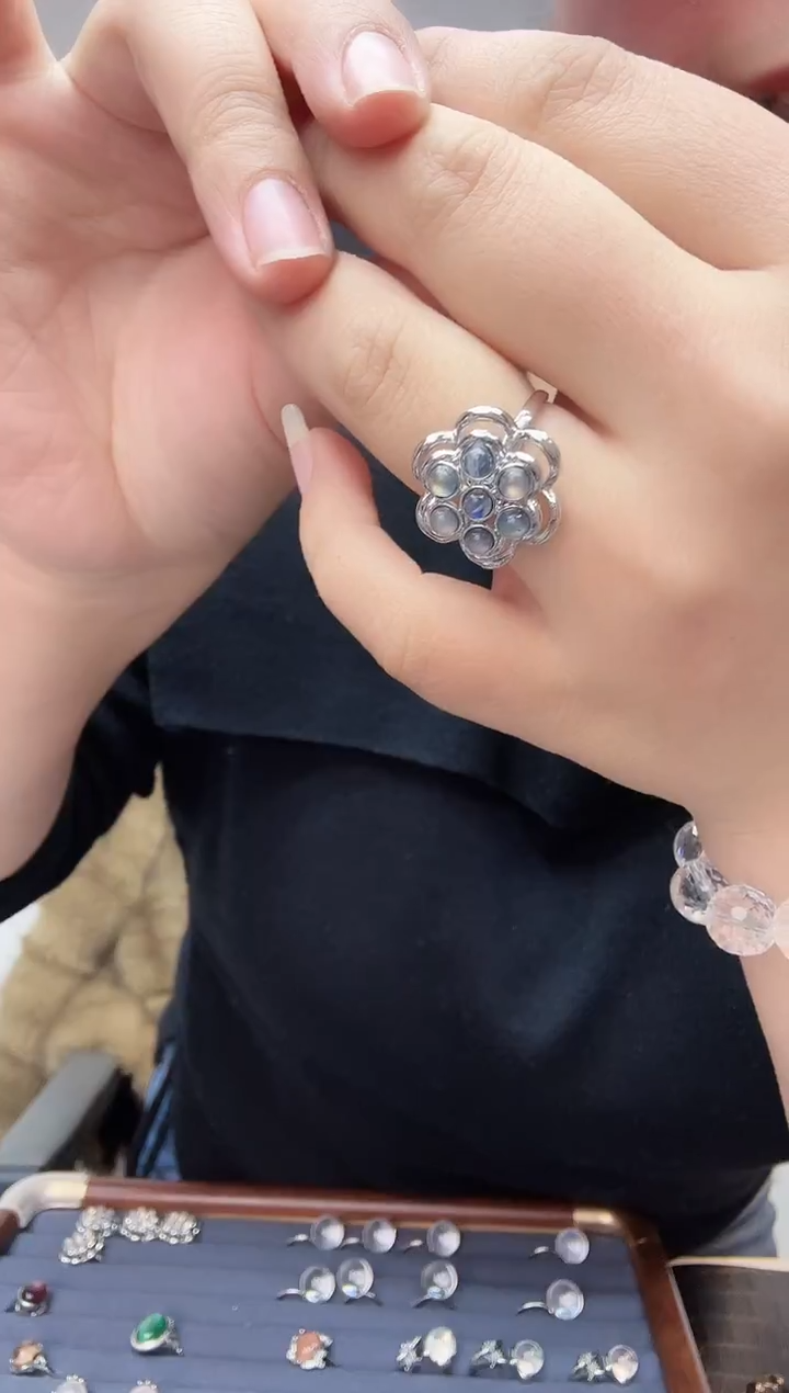 未镶嵌戒指水晶天然月光石戒指26