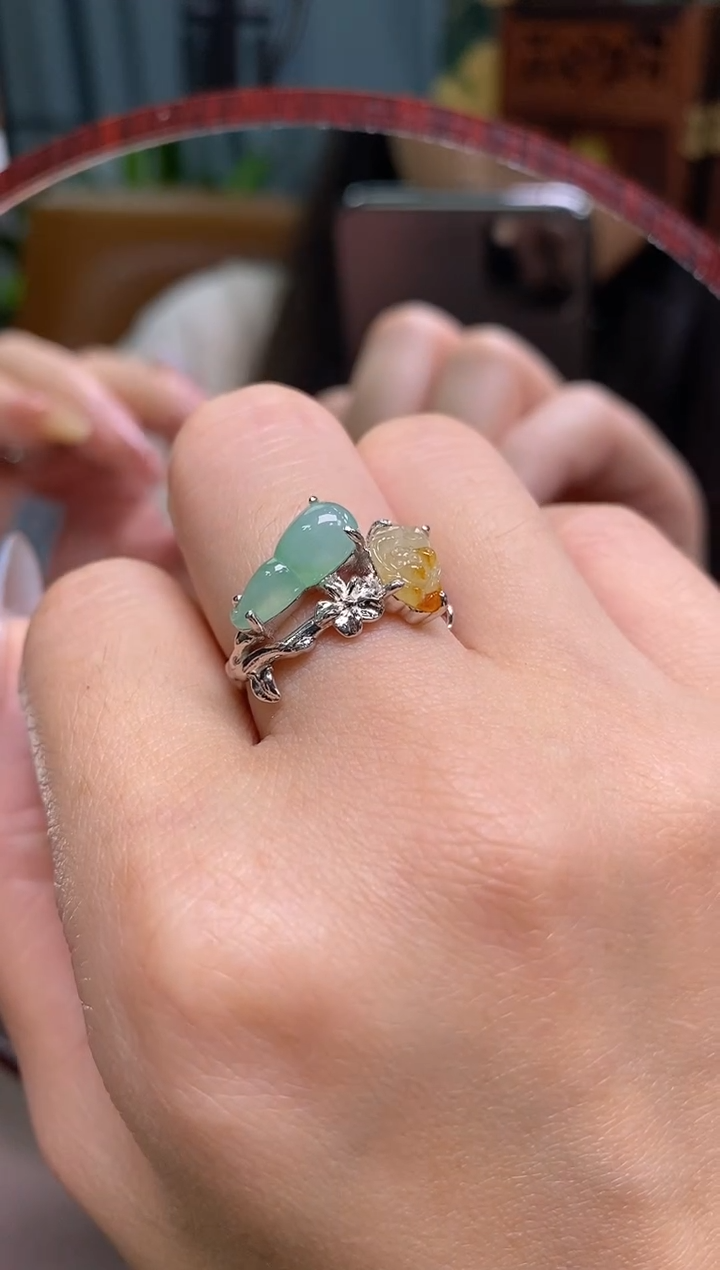 翡翠银S925镶嵌颈饰净货13207