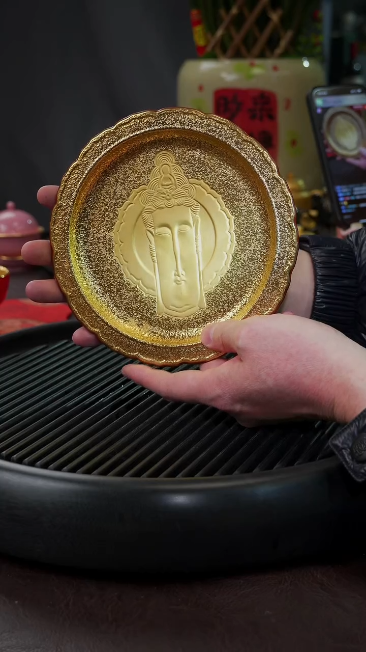 【闪购商品】杯【宜景窑大漆鎏金】文殊壶承17