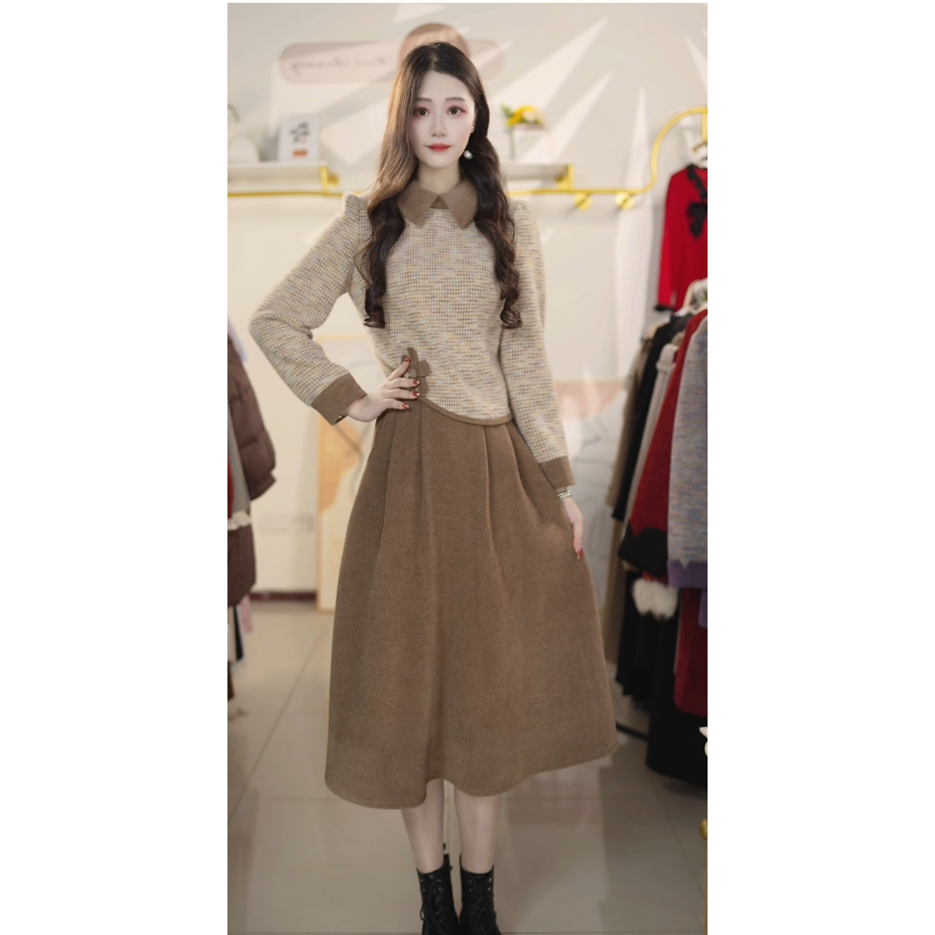 加绒加厚冬款两件套Y981108