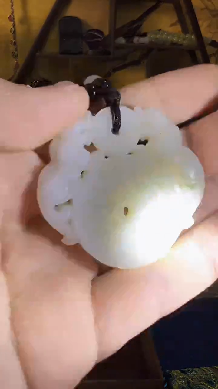 【闪购商品】和田玉挂件未镶嵌和田 双龙平安扣 （飞铃文玩）