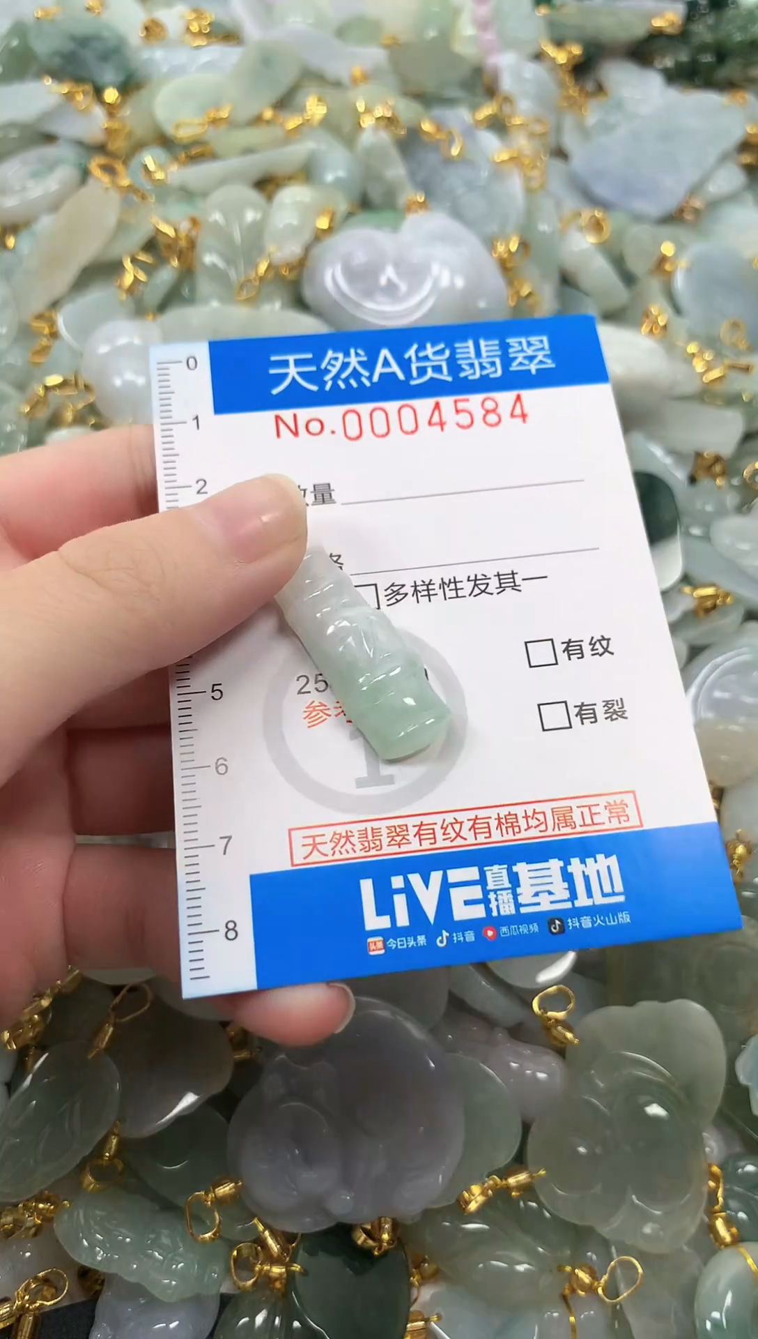 颈饰未镶嵌翡翠净货挂件-4584