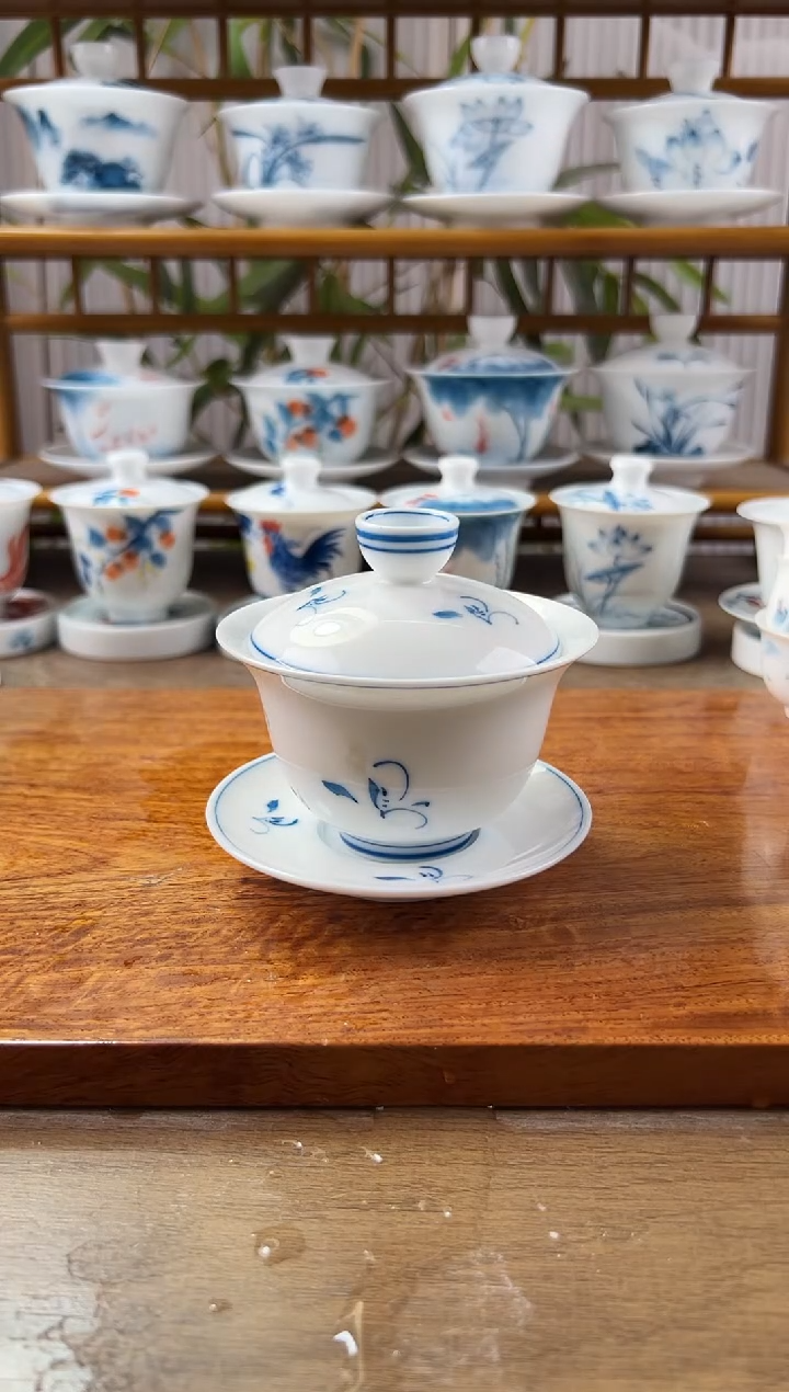 全品玉兰150ml三才盖碗