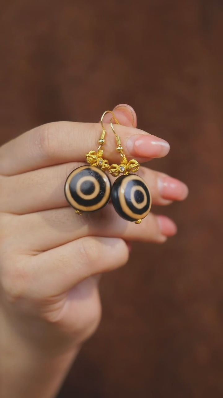 【闪购商品】玛瑙/玉髓耳环未镶嵌多样性发一