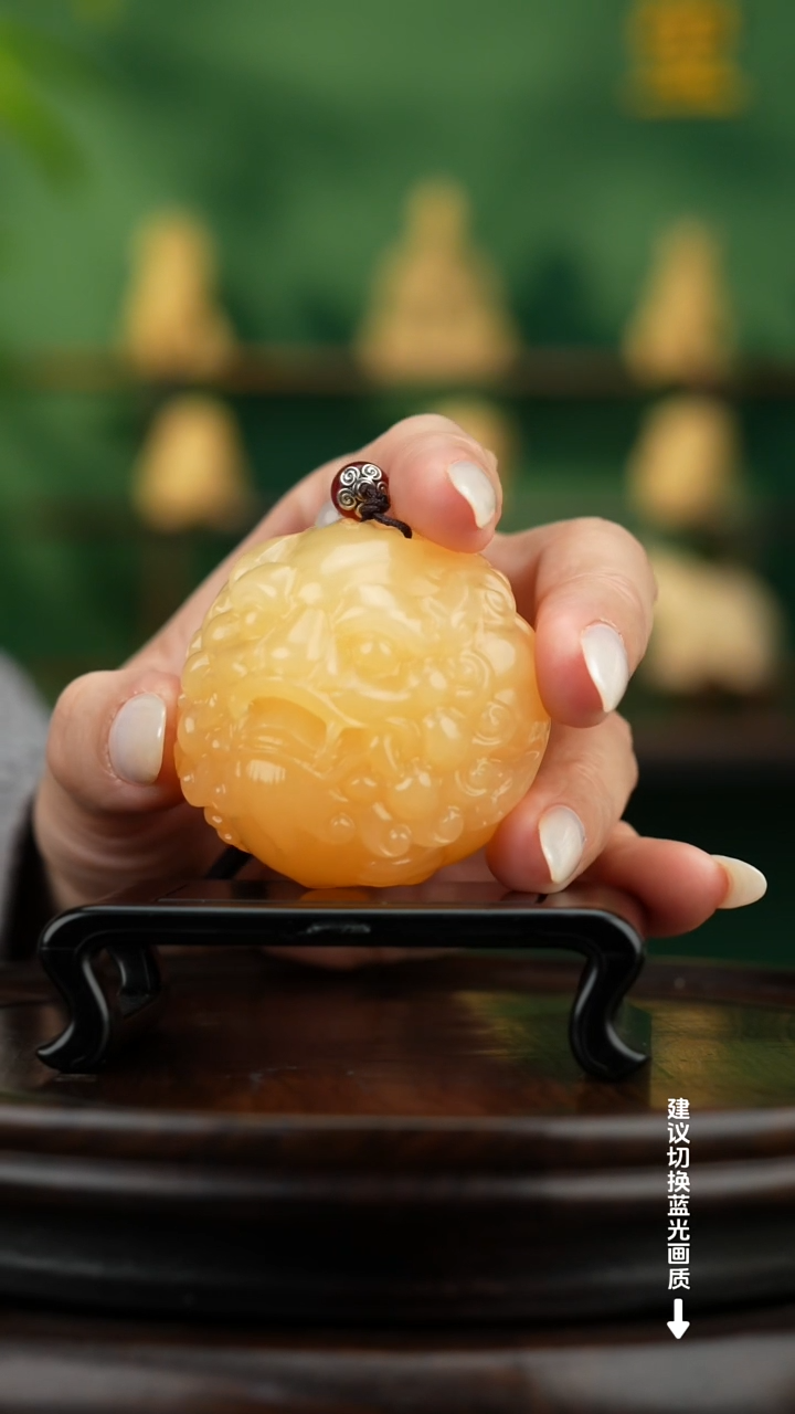 玉【醒狮貔貅】天然玉石手把件